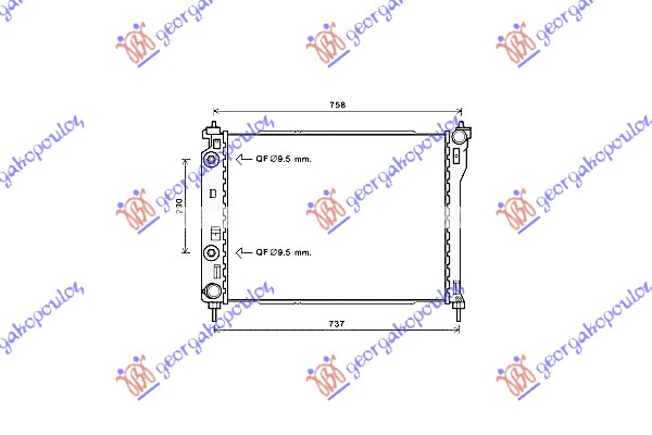 HLADNJAK 2.4i-16V-3.0i-24VECOTEC(67x52)M/A10