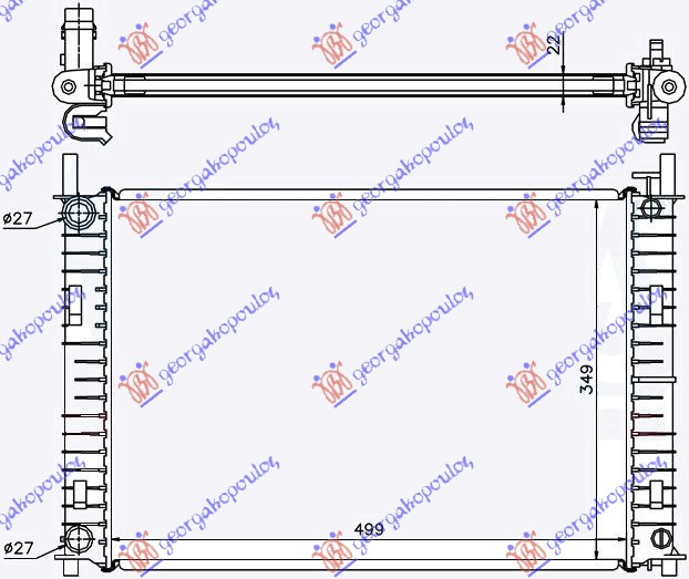 HLADNJAK MOTORA 1.3 8V (+/-AC) (50x35.6)