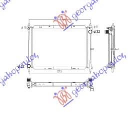 HLADNJAK MOTORA 1.5 DCi +A/C(51x38x32)ENGLISH T