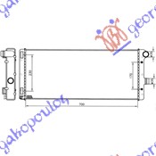 HLADNJAK MOTORA 1.9 DIZEL (+AC) (70x30.6x38)