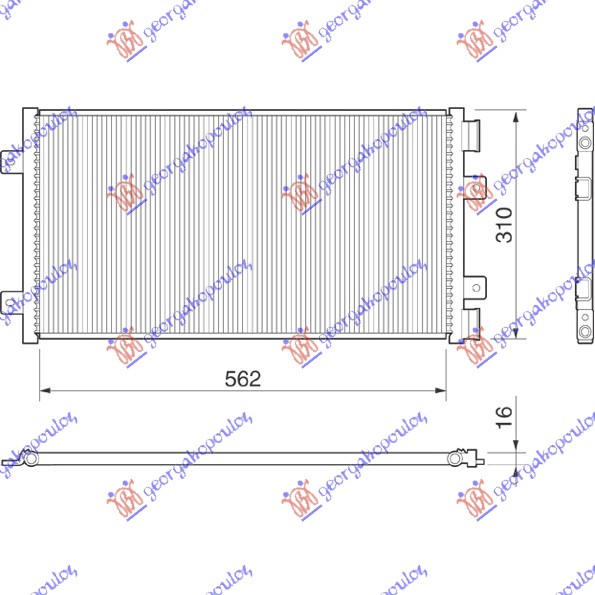 HLADNJAK KLIME 1.2i8V-16V (56x31)T.MAR.01-02