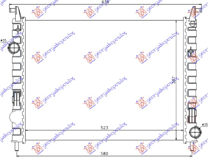 HLADNJAK MOTORA 1.3 JTD (52x39.5x42) 03-