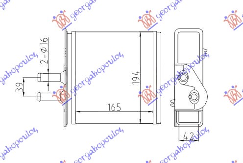 GREJAC KABINE (M) (+/-AC) (165x194x42) (TIP MARELLI)