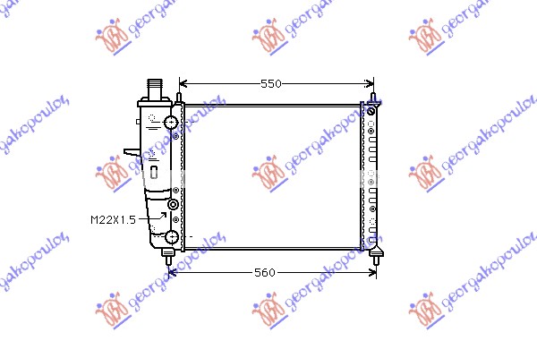 HLADNJAK 1.2-1.4-1.6 -A/C (48x41.5) SA POSUDOM