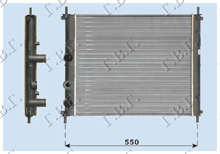 HLADNJAK 1.2-1.4-1.6 +A/C (47.5x41.5) BEZ POSUDE