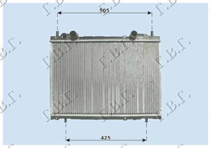 HLADNJAK MOTORA 1.4/2.0 (+AC) (37.5x56.3) SA VENTILOM