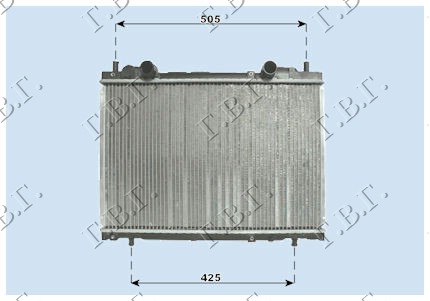 HLADNJAK MOT.1.8-2.0 +A/C(37.5x56.3) (BEZ VENTILA)