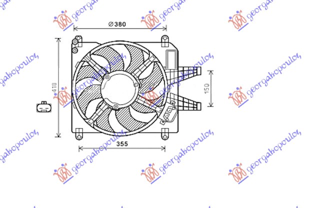 VENTILATOR KOMPET 1.8-2.0 BENZIN + KLIMA