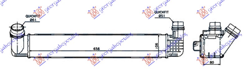 HLADNJAK INTERCOOLERA 2.0TCE BENZIN/1.6-1.9 dCi DIZEL