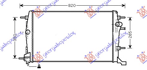 HLADNJAK MOTORA 1.6/2.0 DCi (+/-AC) (65x43x34)