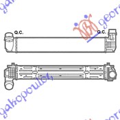 HLADNJAK INTERCOOLERA 2.0 DCi (655x105x100)