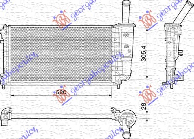 HLADNJAK MOTORA 1.4i 16V (+/-AC) (58x30.5)