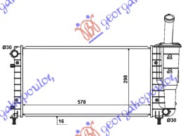 HLADNJAK MOTORA 1.2 8/16V (+/-AC) (58x31.7x18)