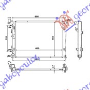 HLADNJAK MOTORA 1.4-1.6-2.0 BENZIN AUTOMATIK 60x44