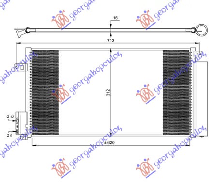 HLADNJAK KLIME BENZIN-DIZEL (62.7x29.5)