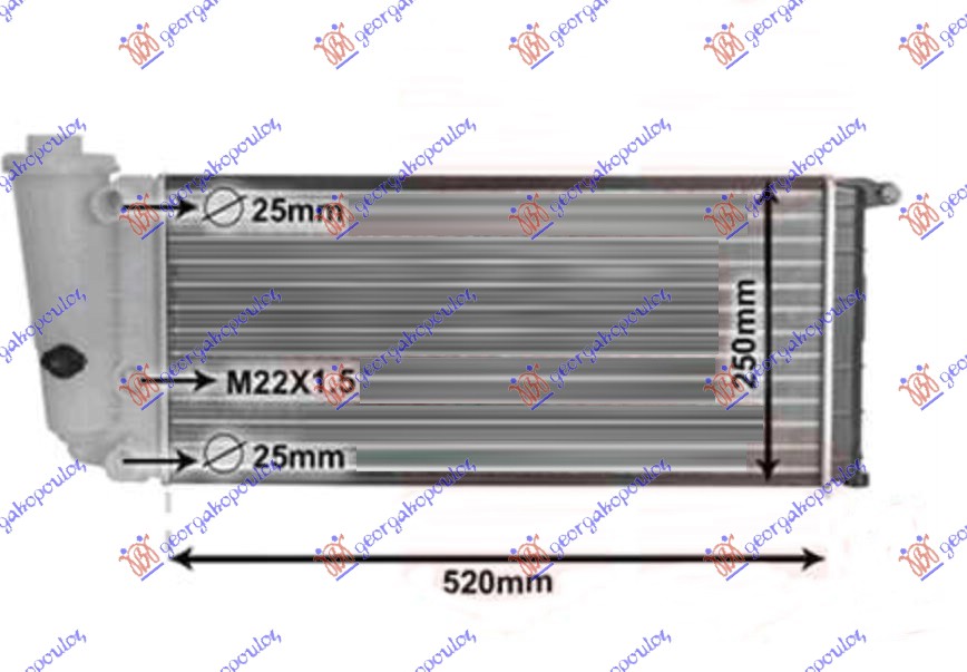 HLADNJAK MOTORA 750-900 1.0/1.1 (MAN/AUTO) (52x25)