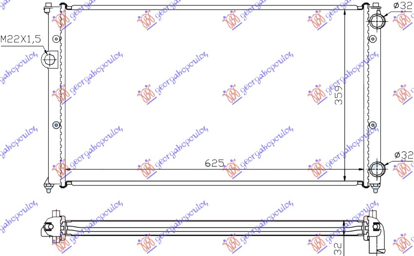 HLADNJAK 1.6-1.8-2.0 BENZIN-1.9 TD MANUAL