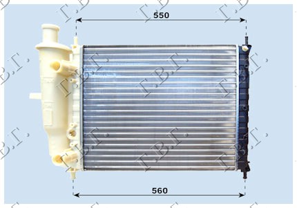 HLADNJAK 1.2-1.4-1.6 -A/C (48x41.5) SA POSUDOM