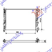 HLADNJAK MOTORA 1.6i/16v (+AC) (58x41.5x34)