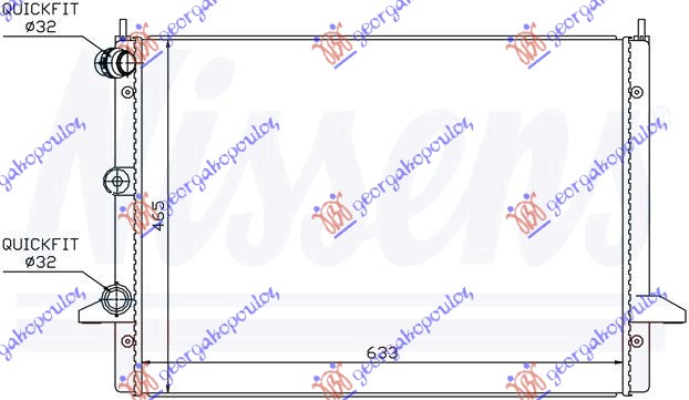 HLADNJAK MOTORA 2.8 i/24V (63.5x47) 00-