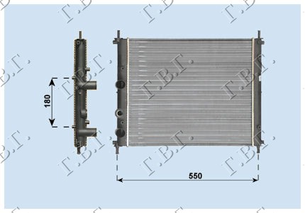 HLADNJAK MOTORA 1.6 BEN 475x415