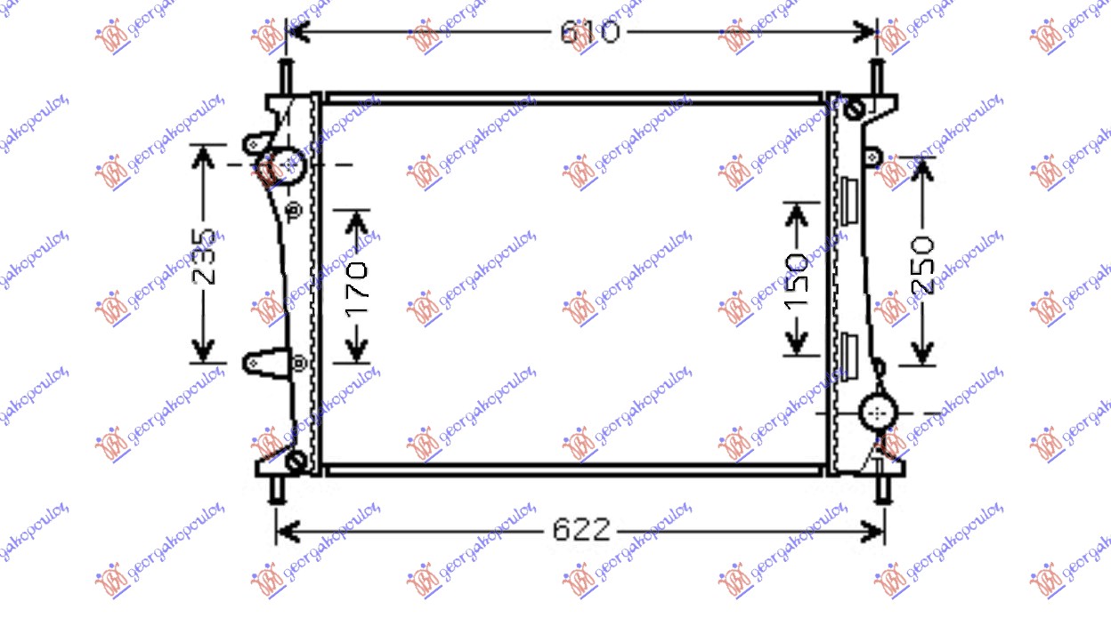 HLADNJAK MOTORA 1.9 JTD + AC (53x39.8x2.6)