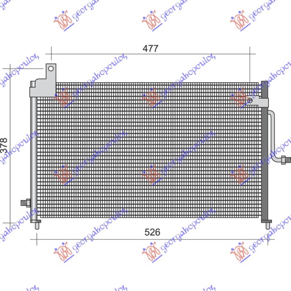 HLADNJAK KLIME 0.8 6V - 1.0 8V (50x30.2x2.0)