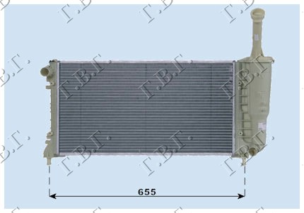 HLADNJAK MOTORA 1.4CC 16V (+/-AC) (58x30.8) (SA PRELIVNOM CEVI)