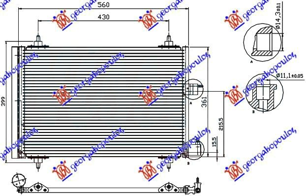 HLADNJAK KLIME BENZIN - 1.9/2.0 DIZEL (52x36x1.6)