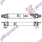 HLADNJAK INTERCULERA 1.3-1.4HDI-MJTD(540x85x65)