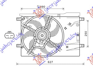 VENTILATOR KOMPLET (BENZIN) +AC (BEHR)