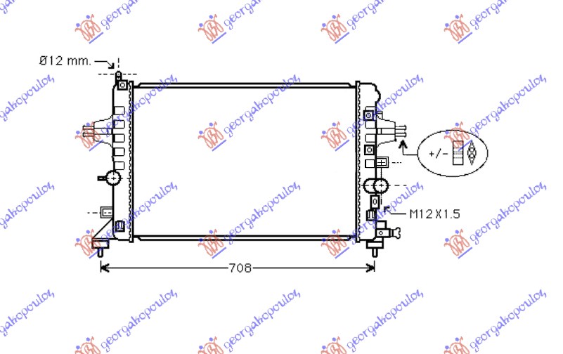 HLADNJAK MOTORA 1.6CC 16V+/ - A/C (60x37)