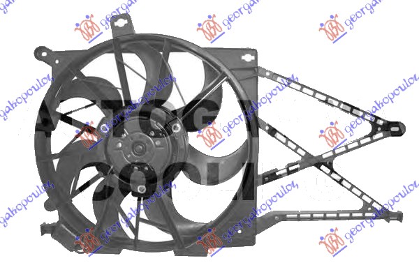 VENTILATOR HLADNJAKA KOMPLET (BENZIN) (?14???-?18??) (3 PIN)