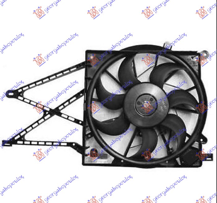 VENTILATOR KOMPLET (390mm) (4 PIN)