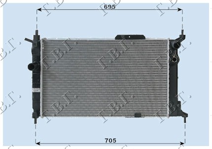 HLADNJAK MOTORA 1.4 - 1.6 A/C (59x36.5)