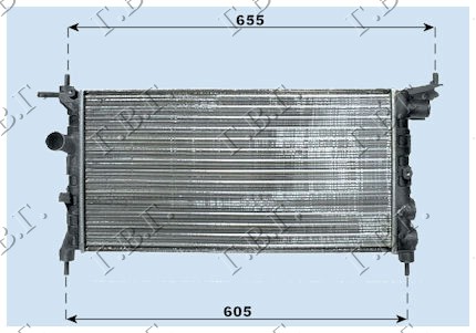 HLADNJAK MOTORA 1.2/1.4 (-AC) (53x28) (DIJAGONALNO)