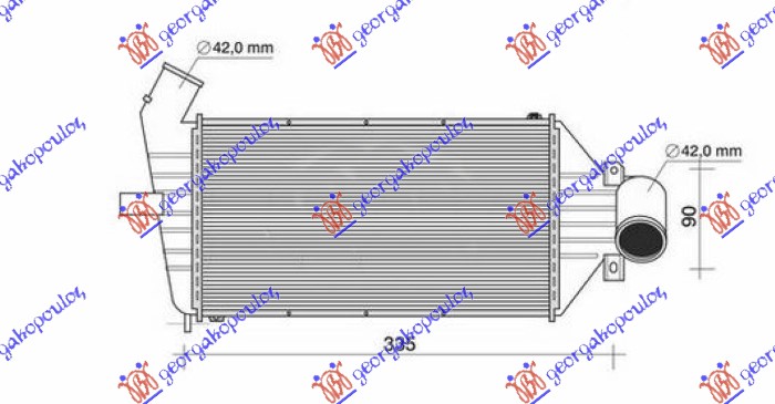 HLADNJAK INTERKULERA 2.2 BENZIN 01 - 1.7 DIZEL 240x127