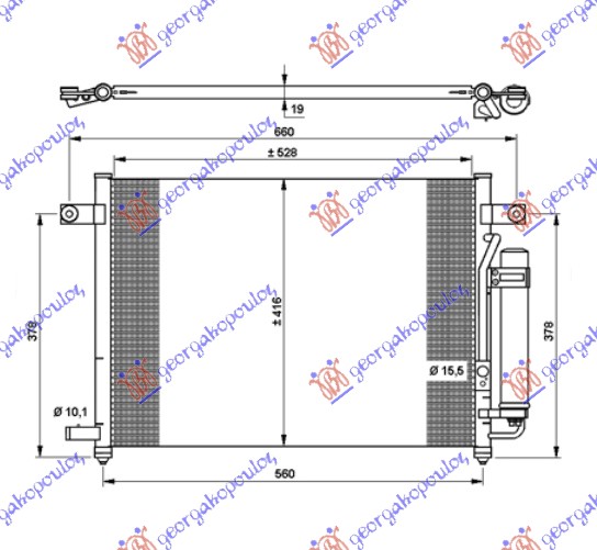 HLADNJAK KLIME 1.2i - 8V/16V (54x41.5x1.6)