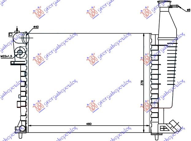 HLADNJAK MOTORA . 1.1cc +/ - A/C (46x37.8x23)