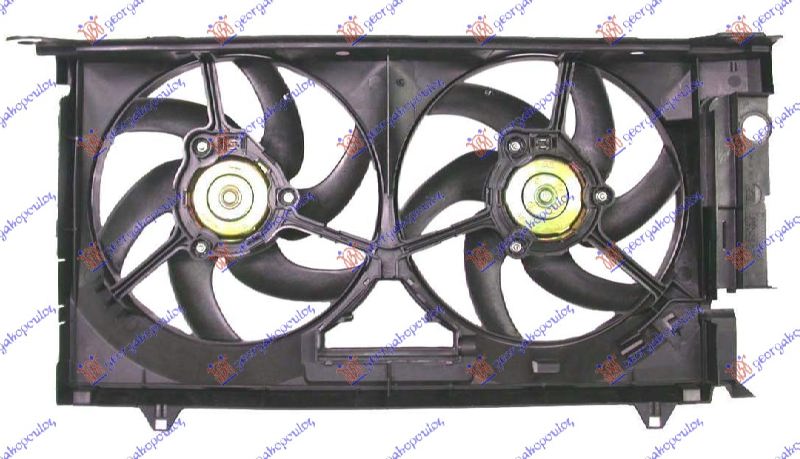 VENTILATOR (DUPLI) KOMPLET (DIZEL) (+AC) (340/340mm) (2+2 PIN)