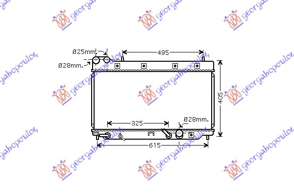 HLADNJAK MOTORA 1.4 8V +/ - A/C AUT 04 - (32.5x65