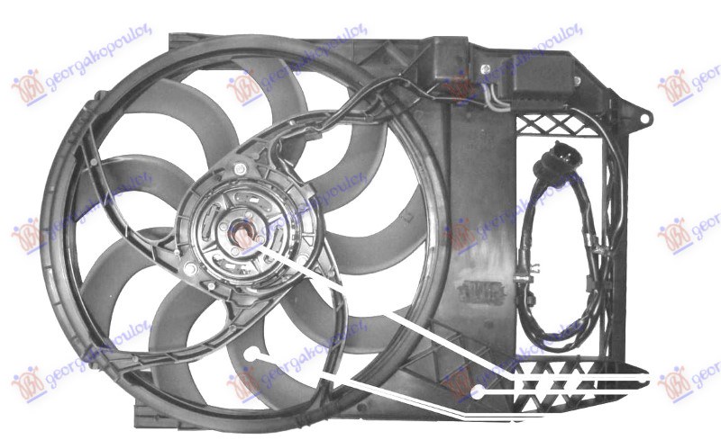 VENTILATOR KOMPLET (DIZEL) (3 KONEKTORA)