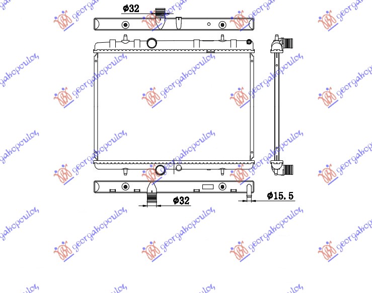 HLADNJAK MOTORA BENZIN/DIZEL (38x55x2.6)