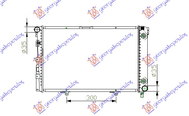 HLADNJAK MOTORA 2.0 BENZIN/DIZEL (MAN) (+AC) (574x368x32)