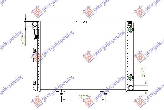 HLADNJAK MOTORA 1.8/2.0/2.3 BENZIN (MAN/AUTO) (+AC) (57.5x45)