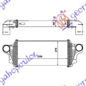 HLADNJAK INTERKULERA 4.0 (420-450 CDi) DIZEL (550x280x64)