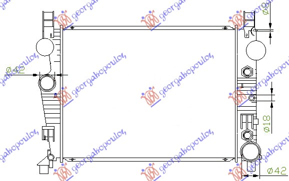 HLADNJAK MOTORA 4.3 - 5.0 (64x47.2x42) AUTOMA