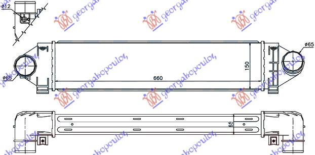 HLADNJAK INTERKULERA 2.5 ST225/RS305/RS350 BENZIN