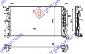 HLADNJAK MOTORA 2.2 Cdi (AUTO) (+AC) (67.7x415x34)