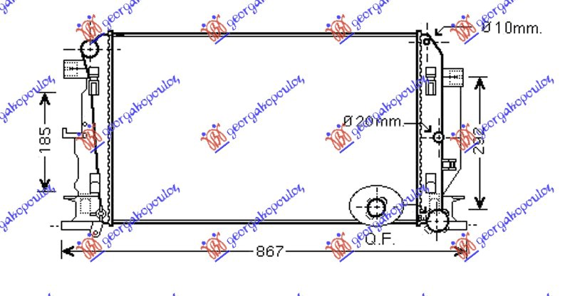 HLADNJAK MOTORA 2.2 Cdi (MAN) (+AC) (68x41.6x3.4) (MEHANICKI SPOJ)